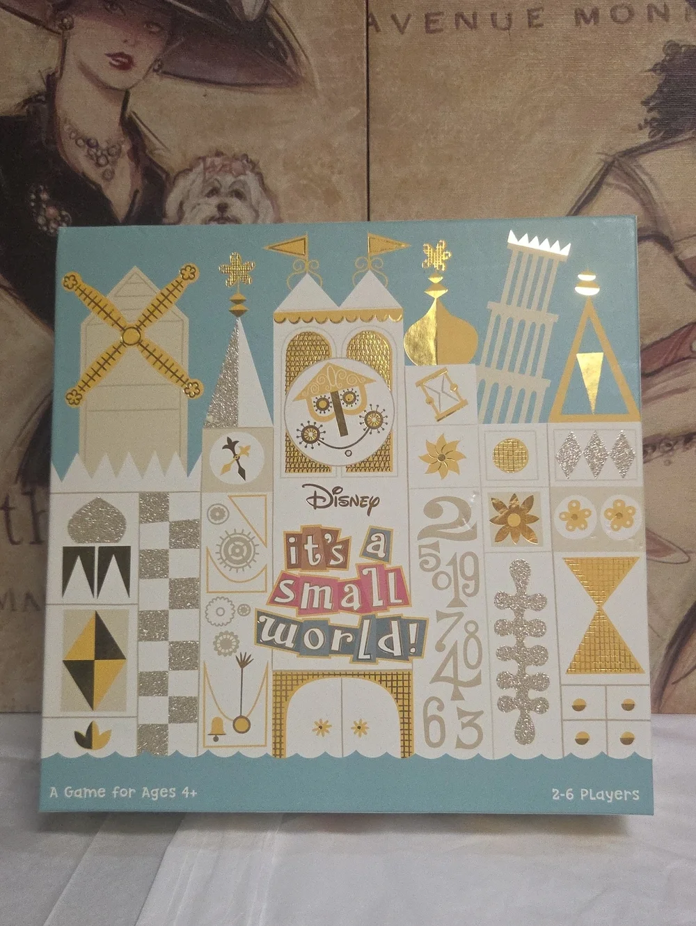 Disney It's a Small World Board Game – Blue & Gold Accents